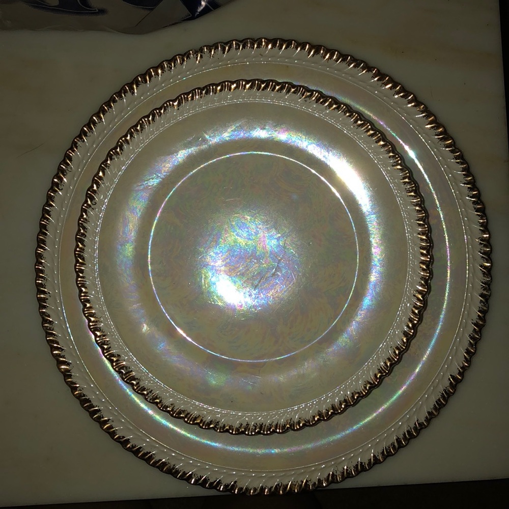 22KT Gold Hand Designed Dessert Plates